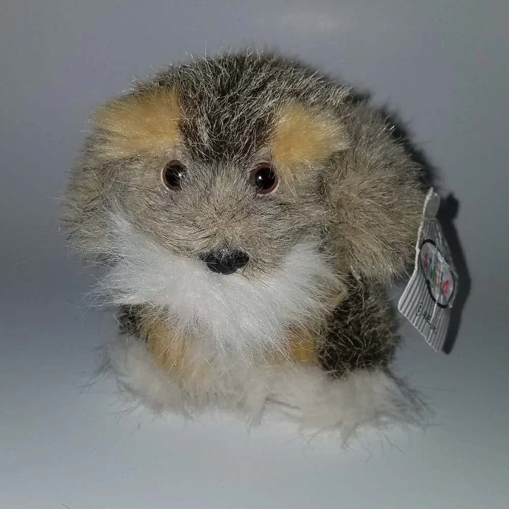 VTG Amela Dog Plush Stuffed Animal Toy Brown Tan White 5